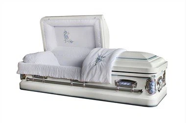 تابوت گوشه گرد آبی سایه دار سفید